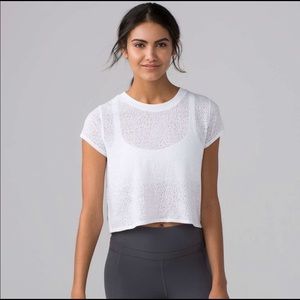 LULULEMON crop burnout T-shirt